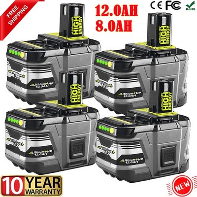 8Ah 12Ah For RYOBI 18 V Battery P109 P108 One Plus High Capacity 18Volt Lithium
