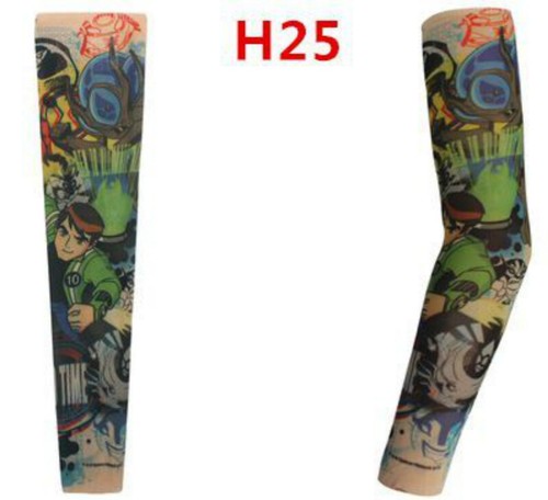 Children Kids Sun UV Protection Nylon Costume Fake Tattoo Sleeve Arm Stocking D2 - Picture 27 of 27
