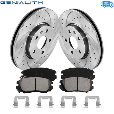 Brake Rotors Break Kit Front And Rear ACB ZONE Rear Disc Drilled Rotors And Ceramic Brakes Pads Set W/Hardware Fit For 2010 2011 2012 2013 2014 2015 2016 2017 Chevy Equinox Gmc - Foto 5