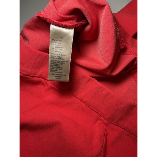 Rafaella Bermuda Shorts Pull On Knit Golf Casual Red Size 14 - Picture 4 of 7