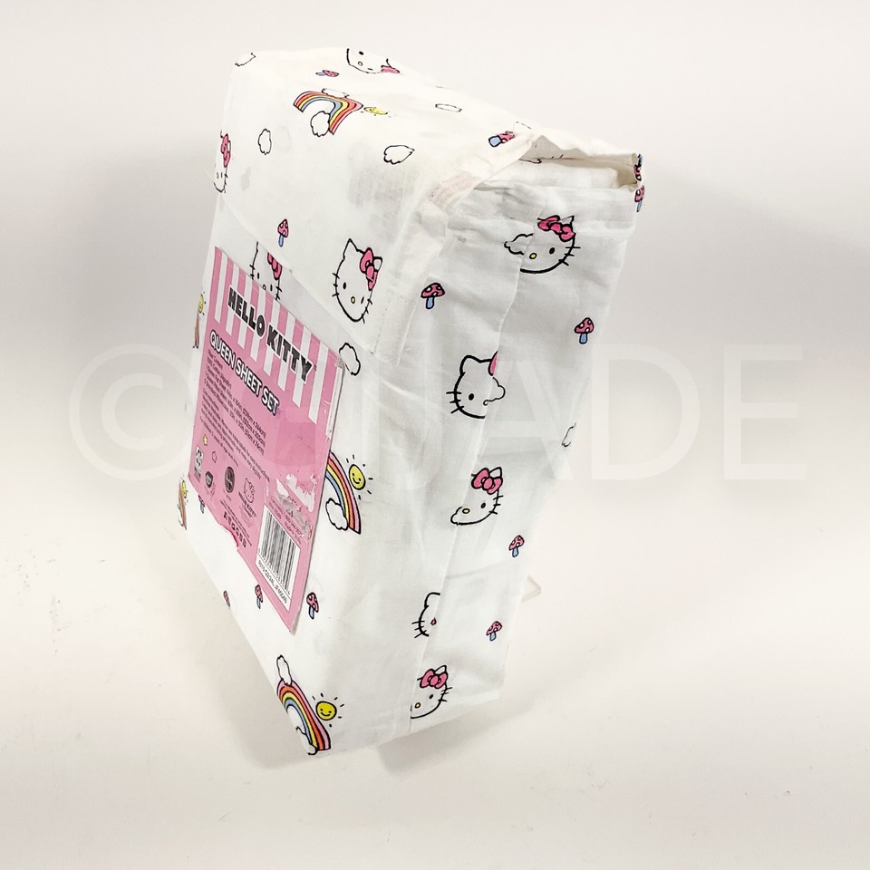 Hello Kitty Queen Bed Sheet Set 4 Pcs 100 Cotton New eBay