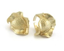 Flower Adjustable Ring Raw brass 18mm 8US inner size 2828
