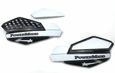 Powermadd Star Series Black/White MX Handguards w/Removable Vent Covers (34228)
