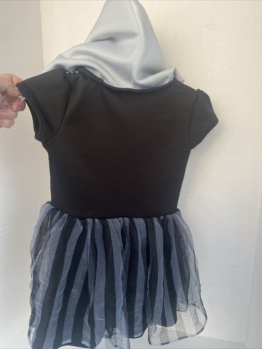 Nightmare Before Christmas Disney Jack Skellington Dress Costume Girls 6-6X - Foto 4 di 5