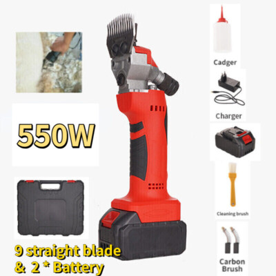 220V Sheep Goat Shearing Machine Rechargeable Wool Shear Cutter Scissor Clipper