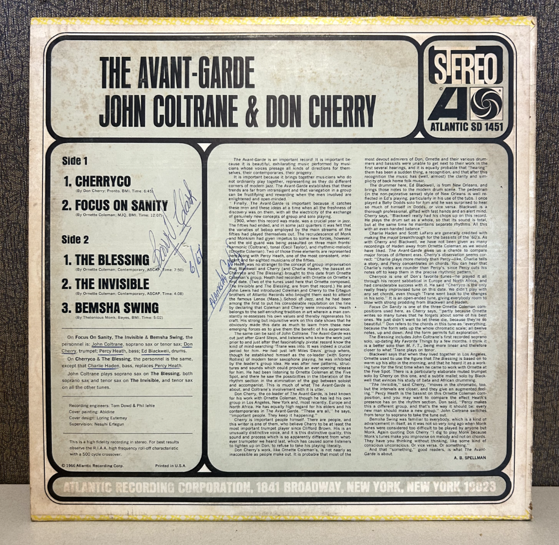 未使用 John Coltrane - The Avant-Garde / LP John Coltrane & Don Cherry – The Avant-Garde – Vinyl (LP