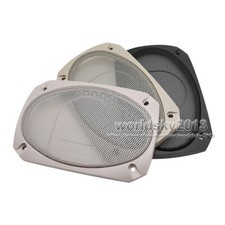 2pcs 4"x6" inch Speaker Grill Cover Audio Decorative Circle Metal Grille Mesh