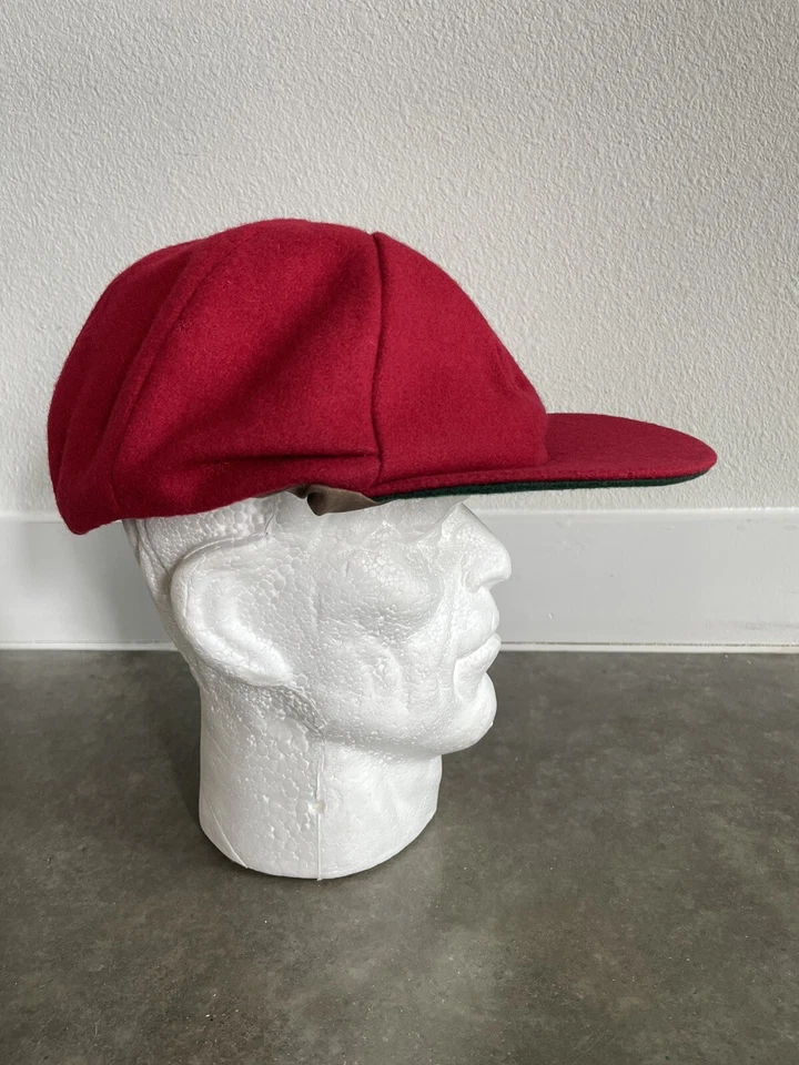 Винтажный Polo Ralph Lauren красный шерсти герб шляпа вождения крышка 7 1/2 размер очень редкая - Изображение 4 из 4