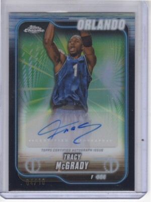 Tracy McGrady 2025 Topps Chrome Black Refractor Autograph #TCA-TMC