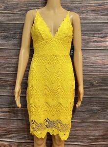 bright yellow midi dress