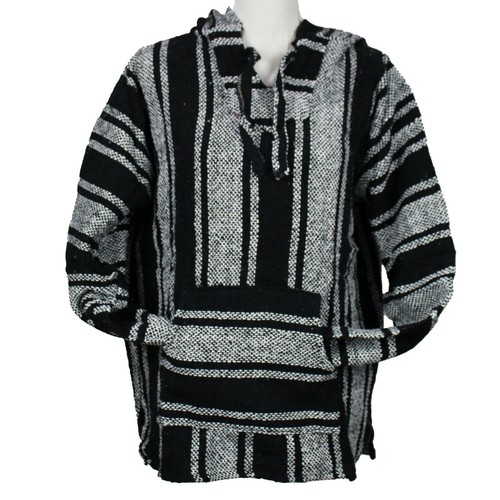 Mittlerer Hoodie Baja Hippie Surfer mexikanischer Poncho Pullover Drogenteppich verschiedene Farben - Bild 13 von 15