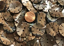 6 PCS ONLY! Carved Iridescent Brown Mother of Pearl MOP Buttons 25mm 1" 11657
