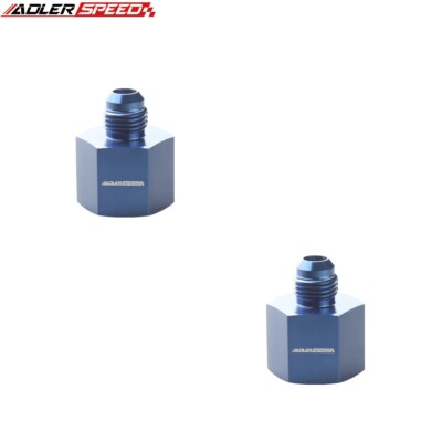 2PCS 8AN AN-8 Female To 10AN AN10 Male Flare Reducer Fuel Fitting Adapter Blue