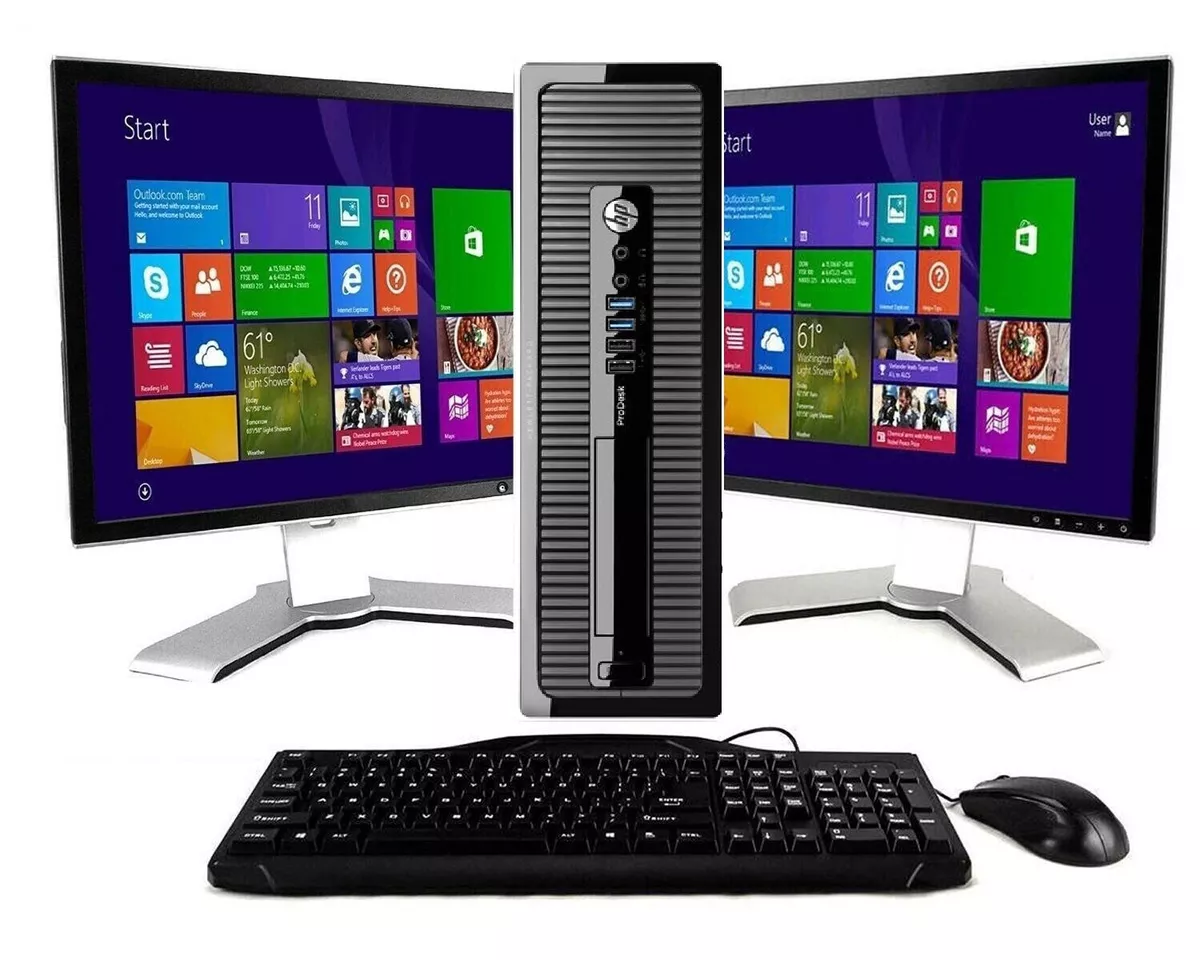 hp Desktop PC Computer CORE I7 16GB RAM DUAL 19