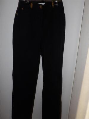 st john sport black cotton front zipper side pockets pants size 2  display picture 1