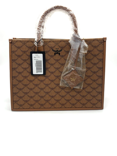 AUTHENTIC MCM Lauretos Monogram Canvas Tote Bag - Picture 4 of 13