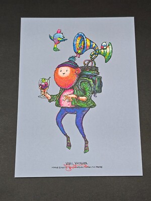 Marq Spusta Viniyl Voyager - Signed Limited Edition Sneezy Teal Art Print Vinyl