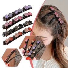 Korean Style Acrylic Crystal Flowers Hair Clips For Girl Duckbill Clip ZC