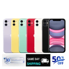 Apple iPhone 11 64GB 128GB Unlocked Black, Red - Verizon, AT&T Smartphone
