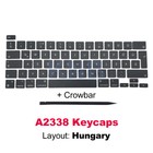 Neu Ungarn Tastenkappen für Macbook Pro Retina 13" M1 A2338 Tastenkappe Tastatur 2020