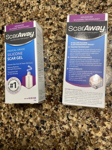 2 ScarAway Advanced Skincare 100% Medical-Grade Silicone Scar Gel 0.35 oz 2/2027