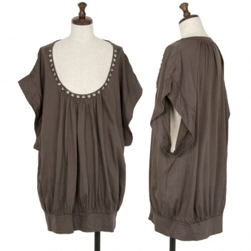 LIMI feu Bijou Decoration Drape Tops Size S(K-113516) - Picture 1 of 12