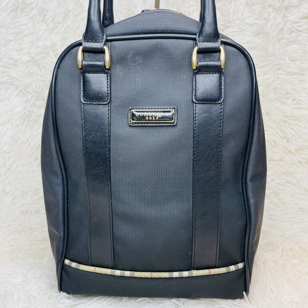 Burberry Golf Shoe Case Handbag Leather
