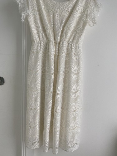 Tiffany Rose White Lace Maternity Dress Party Occasion Size 2 Aus 10/12 Made UK - Picture 2 of 9
