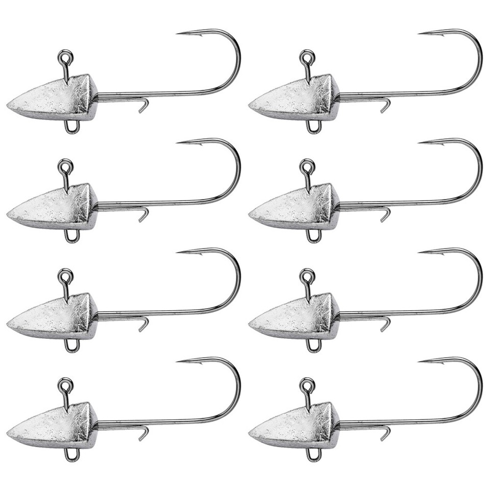 ~ 8 Pcs Worm Fishing Lure Hook Swimbait Hooks Fishing Lures Jig Heads