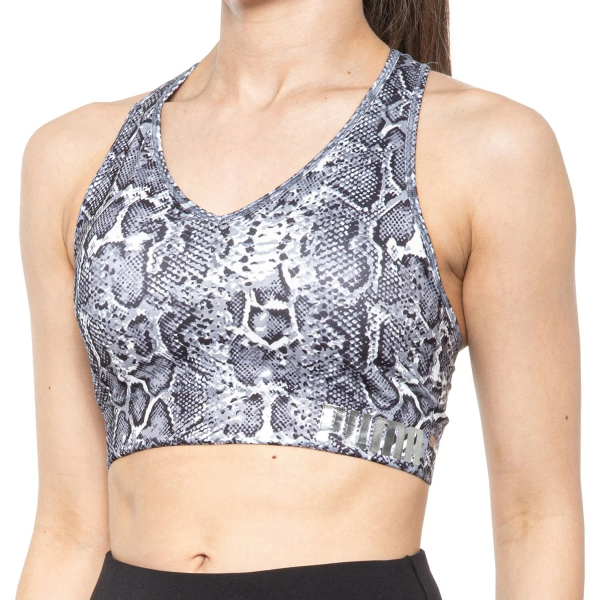 Puma Sports Bra Seamless Snakeskin Print Medium Impact Women's Sports Bra