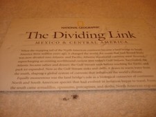 National Geographic Map  The Dividing Link - Mexico & Central America (2007)
