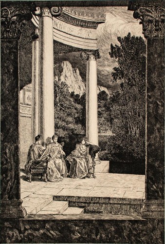 Max Klinger Amor Psyche Jugendstil Symbolismus Leipzig Original Radierung o.J.