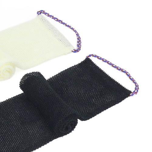 (Black Beige 4Pcs Set) 4Pcs Nylon Drawstring Model African Bath Towel Latheri - Picture 12 of 23