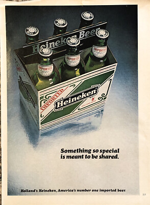 1979 Heineken Beer VTG 1970s 70s PRINT AD 6-pk Something So
