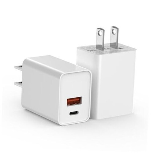 USB C Ladegerät [2er Pack], 20W Schnellladeblock für Apple 20W 2er Pack Weiß - Bild 1 von 7