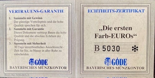 Münze, Medaille, 10 Euro, Europa auf dem Stier, 1998, Münzkapsel - Bild 3 von 4