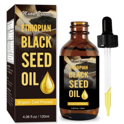 Pure Ethiopian Black Seed Oil Cold Pressed 4 oz Edible All Natural 2.8% Thymo 