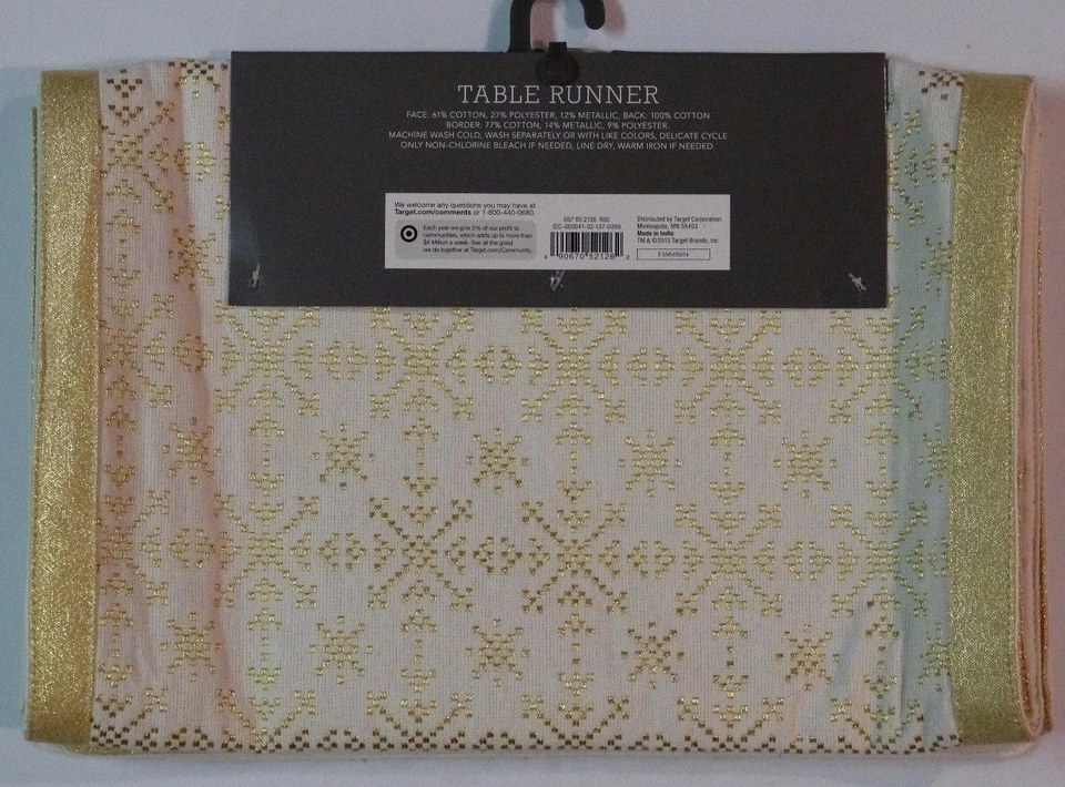 New! Threshold™ Scandinavian Snowflake Table Runner 14 X 72 - Image 4 of 4