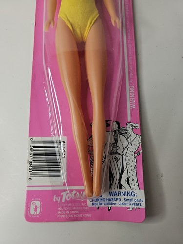 Totsy Flair 11,5 Zoll Puppe lockige blonde Haare gelb Badeanzug 11401 Barbie Clone Vintage - Bild 6 von 9