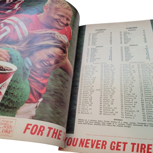 Vtg Oct 1966 Florida Vs Auburn Souvenir College Football Program Book Gators - Picture 5 of 8