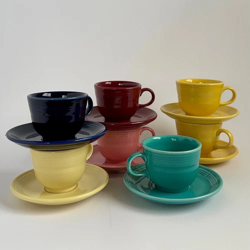 Fiesta Teacup and Saucer Set Multiple Retired Colors | Fiestaware | HLC
