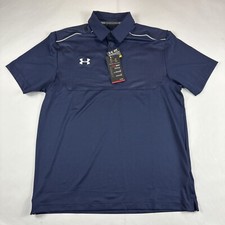 Under Armour Heat Gear Loose Fit Polo Mens Sz S Blue Golf Shirt Short Sleeve NEW