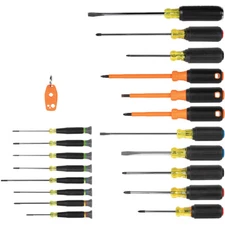 Klein Tools 85820 Color-Coded Screwdriver Set, 20 Pc.