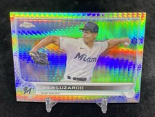 JESUS LUZARDO 2022 TOPPS CHROME #112 BASE ROOKIE PRISM REFRACTOR / MARLINS