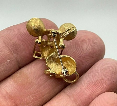 Vintage Avon Gold Tone Mouse w/Movable Glasses Brooch Pin in Box!! - Picture 6 of 9