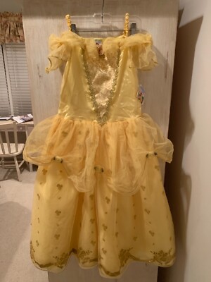 Disney store NEW VINTAGE Belle Costume DELUXE Girls 10-12 ball Gown NEW 