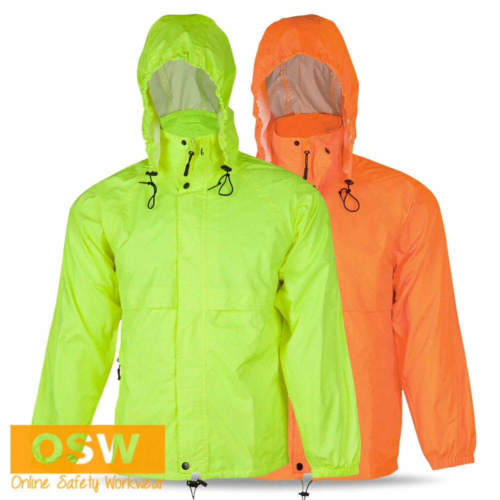 Hi Vis Yellow Orange Unisex Outdoor Mens Womens Adults Rain SPRAY Jacket + Bag
Opens in a new window