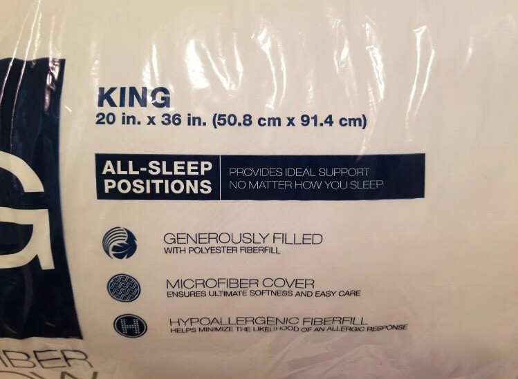 The Big One Microfiber Pillow King Size New eBay