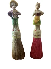Hansel & Gretel Vintage Porcelain Figurine Crumb/whisk Brush Decorative