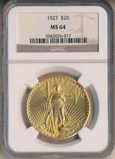 1927 $20 SAINT GAUDENS DOUBLE EAGLE GOLD COIN **NGC CERTIFIED MS 64** SHIPS FREE